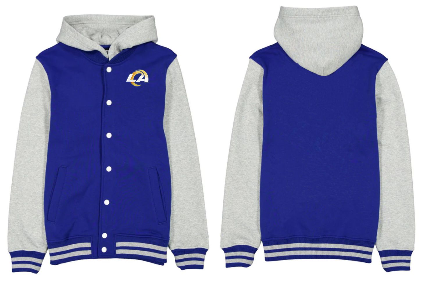 Men 2026 NFL Los Angeles Rams  jacket hoodie Blue 01